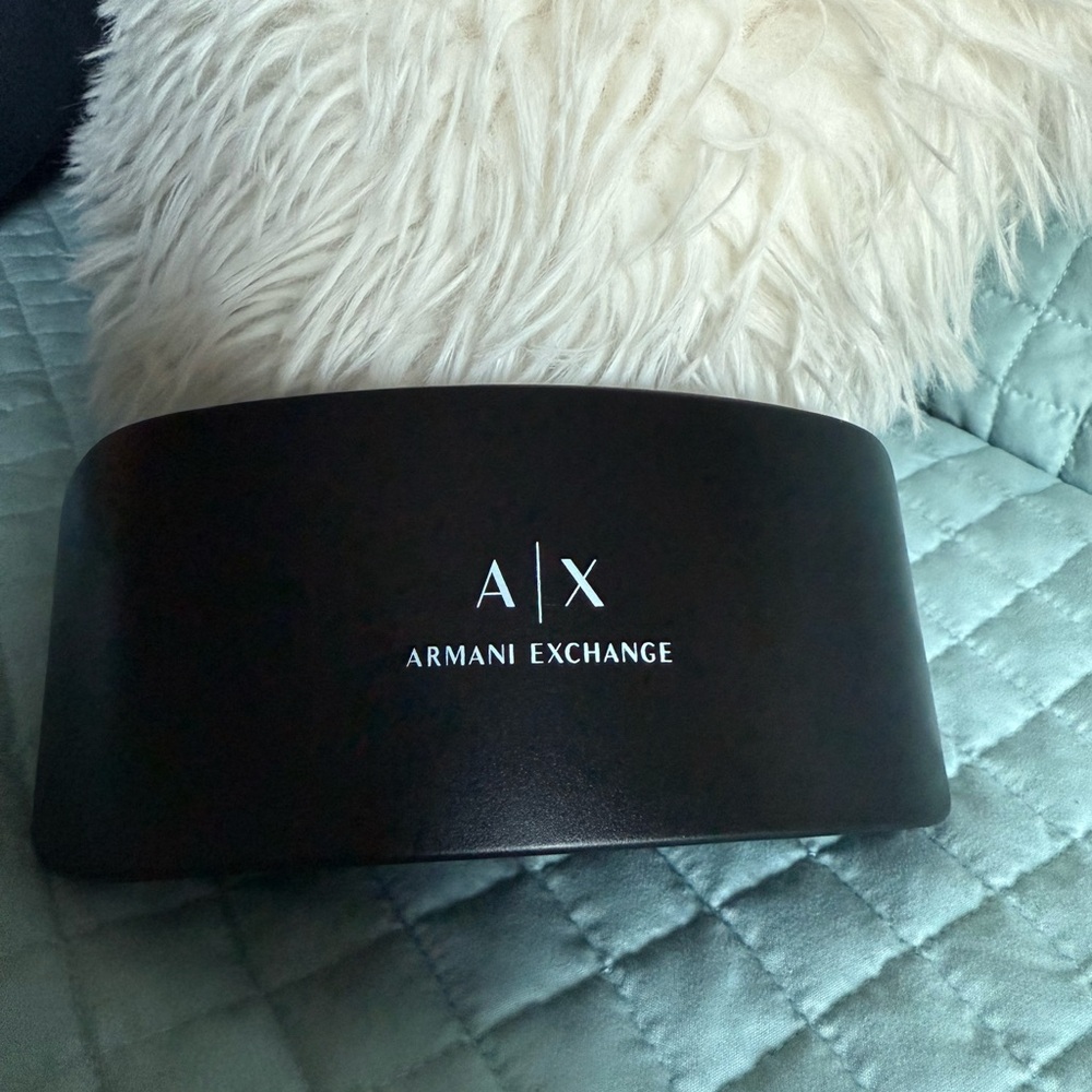 Armani Exchange Black Eyeglasses/Sunglasses Hard Case Original Authentic